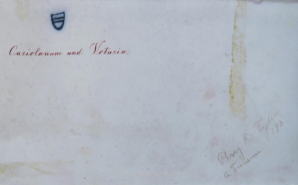 Royal Vienna Porcelain , 19TH C. LARGE ROYAL VIENNA FRAMED TRAY / PLATE