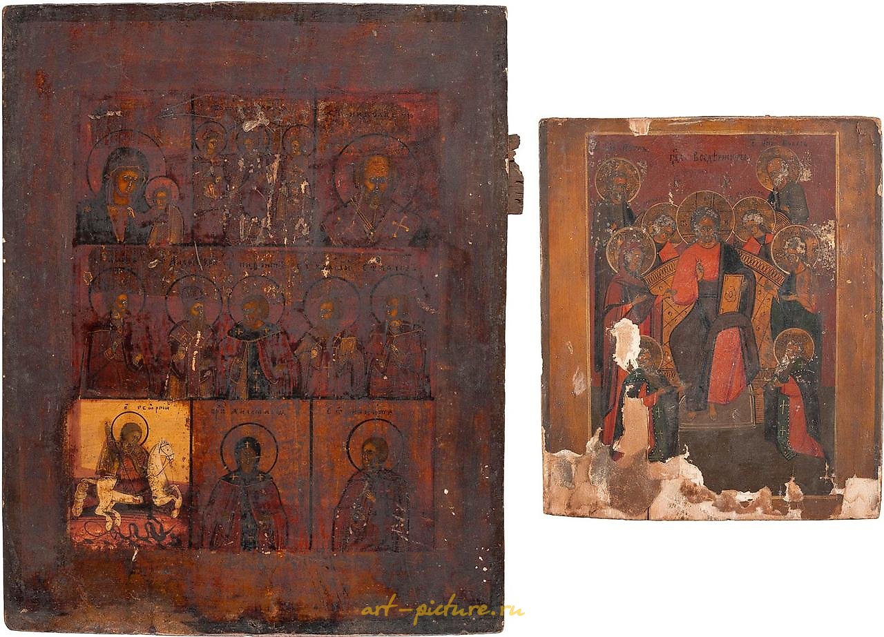 Русское серебро , Икона с изображением Деисуса