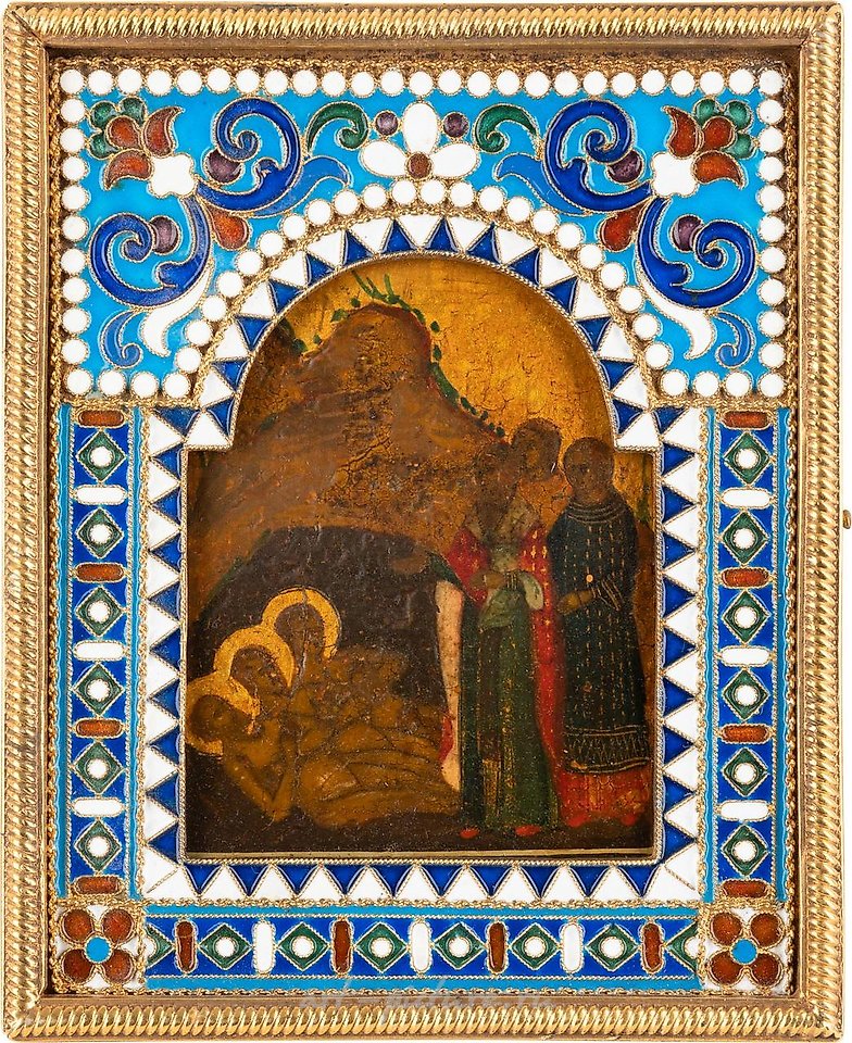 俄罗斯银 , 圣尼古拉·米尔利基斯基的银质镀金圣像