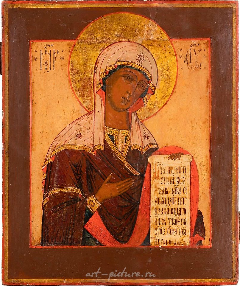 俄罗斯银 , 圣母图标“德伊苏斯的圣母”，俄罗斯制作，18世纪。