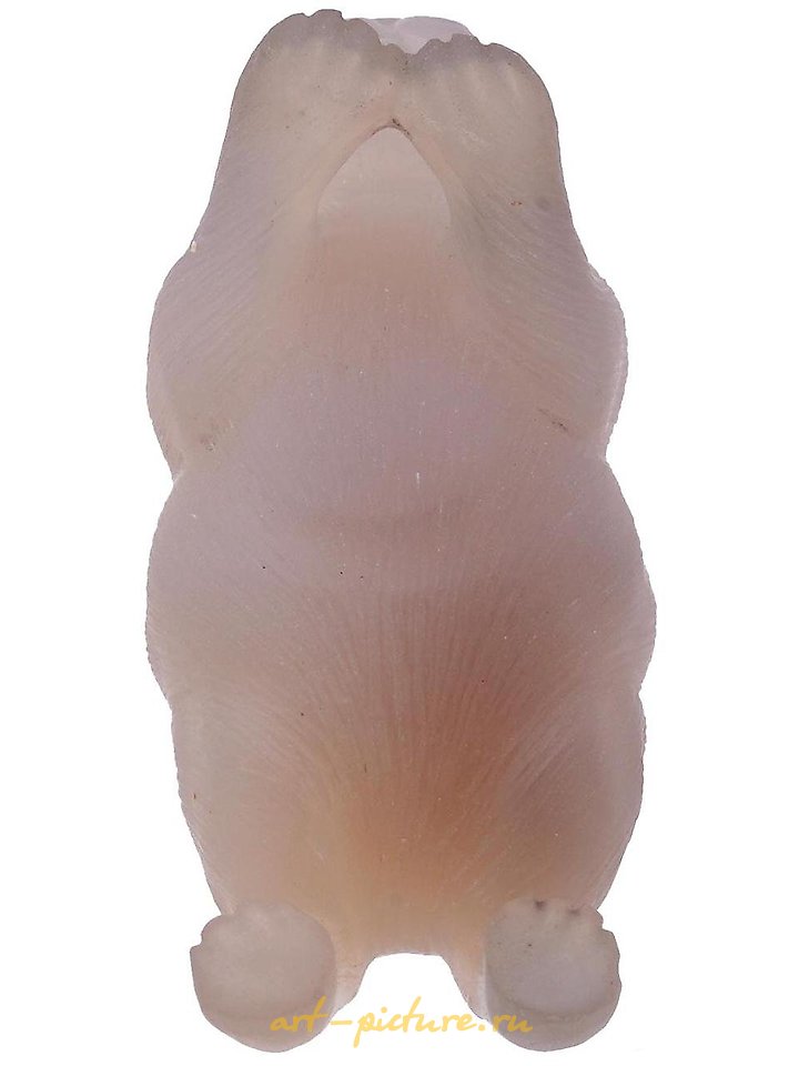 俄罗斯银 , 手工制作的俄罗斯雕刻兔子玉雕像