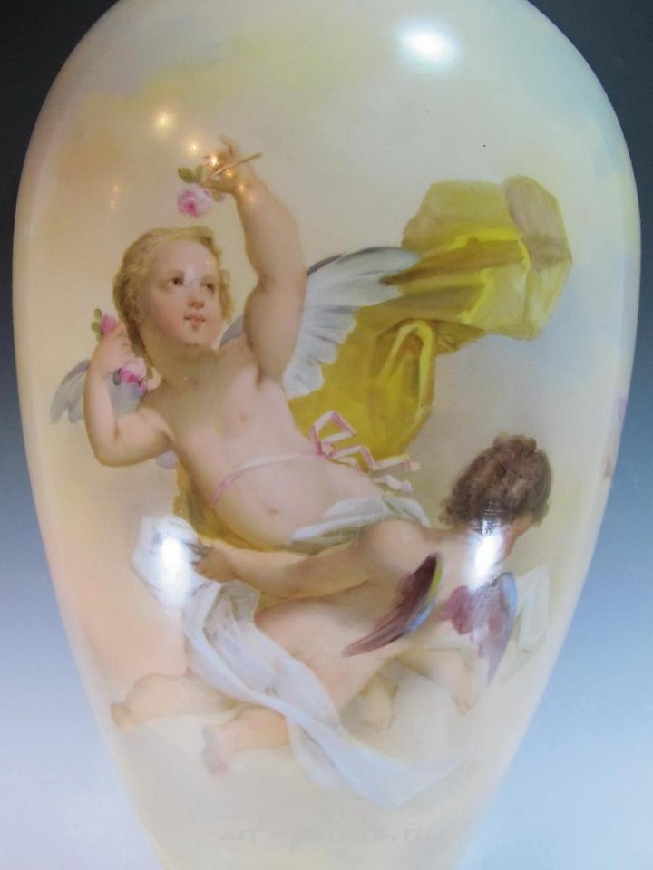 Royal Vienna Porcelain , Antique French Chinoserie bronze & porcelain centerpiece