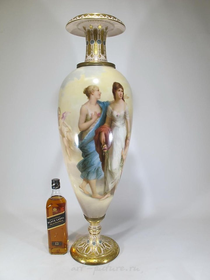 Royal Vienna Porcelain , Antique French Chinoserie bronze & porcelain centerpiece