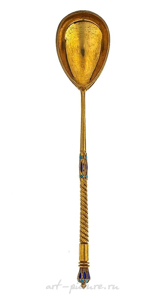 俄罗斯银 , 俄罗斯银匙配有琺瑯装饰