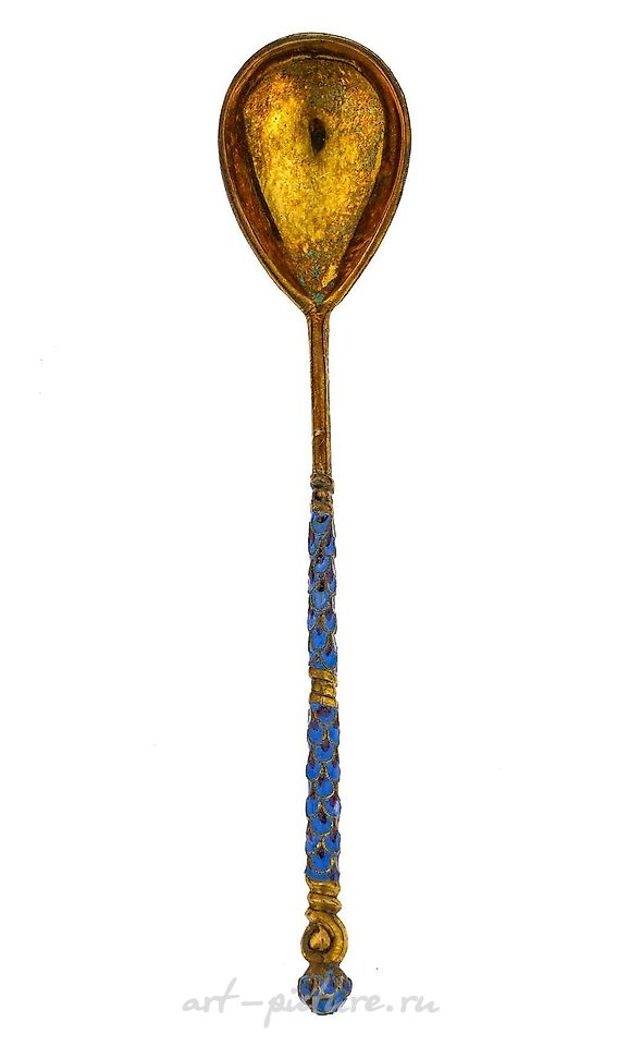 Russian silver , Russian Silver & Enamel Spoon