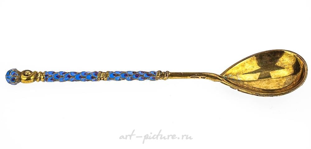 Russian silver , Russian Silver & Enamel Spoon