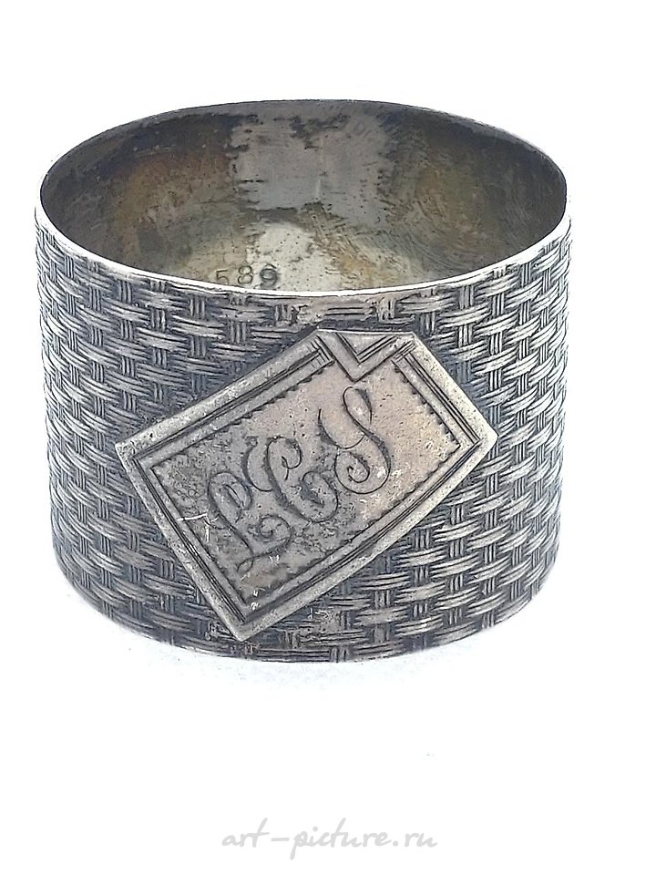 Русское серебро , Серебряное кольцо для салфеток в коробке