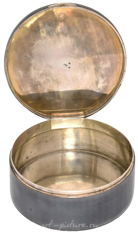 Russian silver , Russian silver box with a portrait of a woman, Classical style...