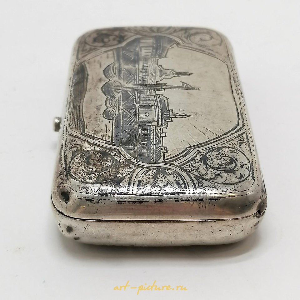 Русское серебро , Антикварная русская серебряная шкатулка