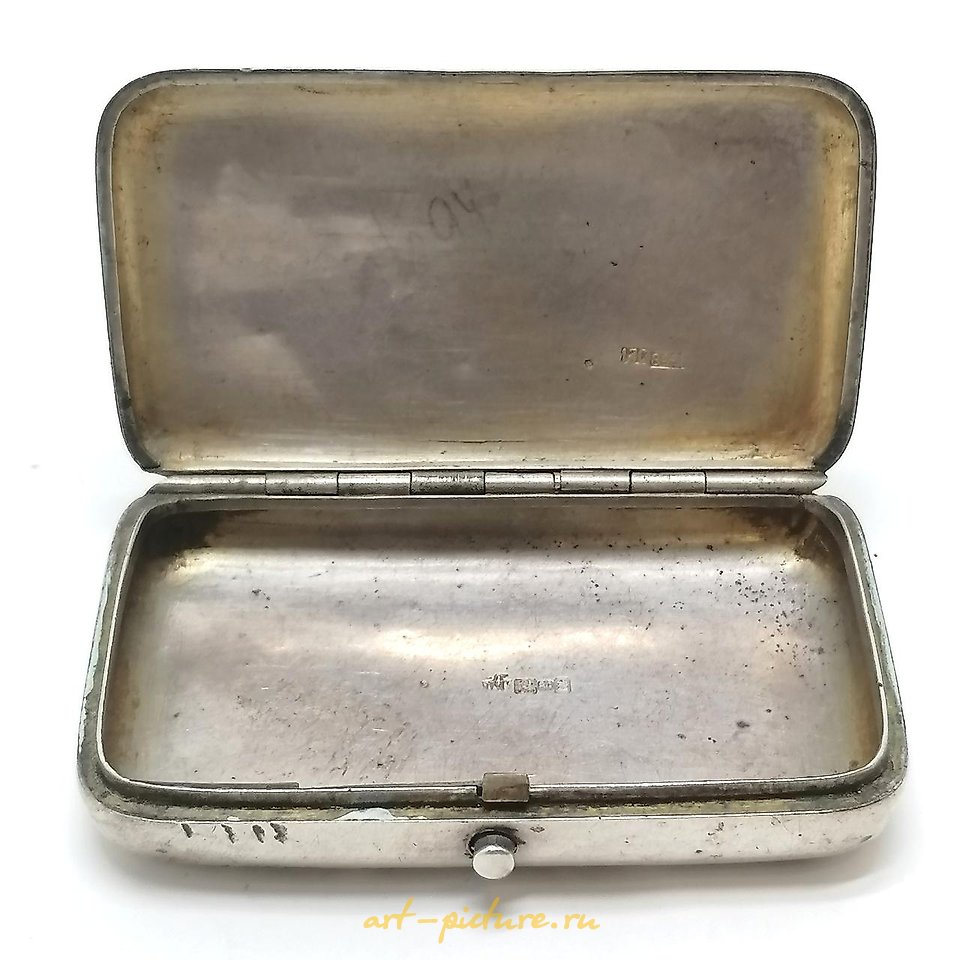 Русское серебро , Антикварная русская серебряная шкатулка