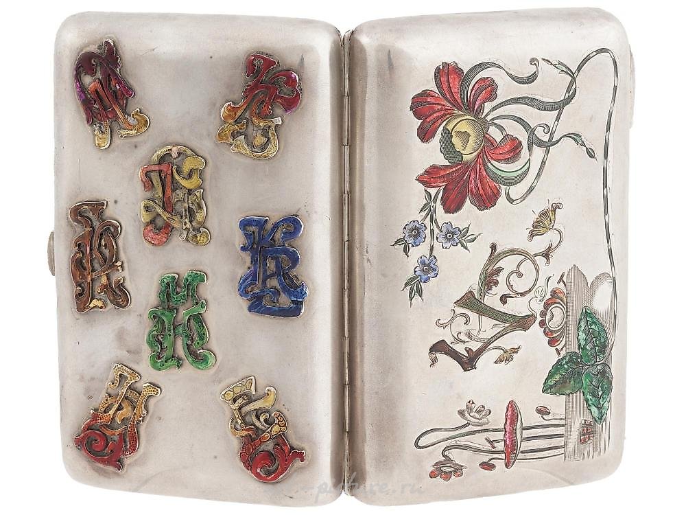 俄罗斯银 , 皇家俄罗斯银质珐琅烟盒