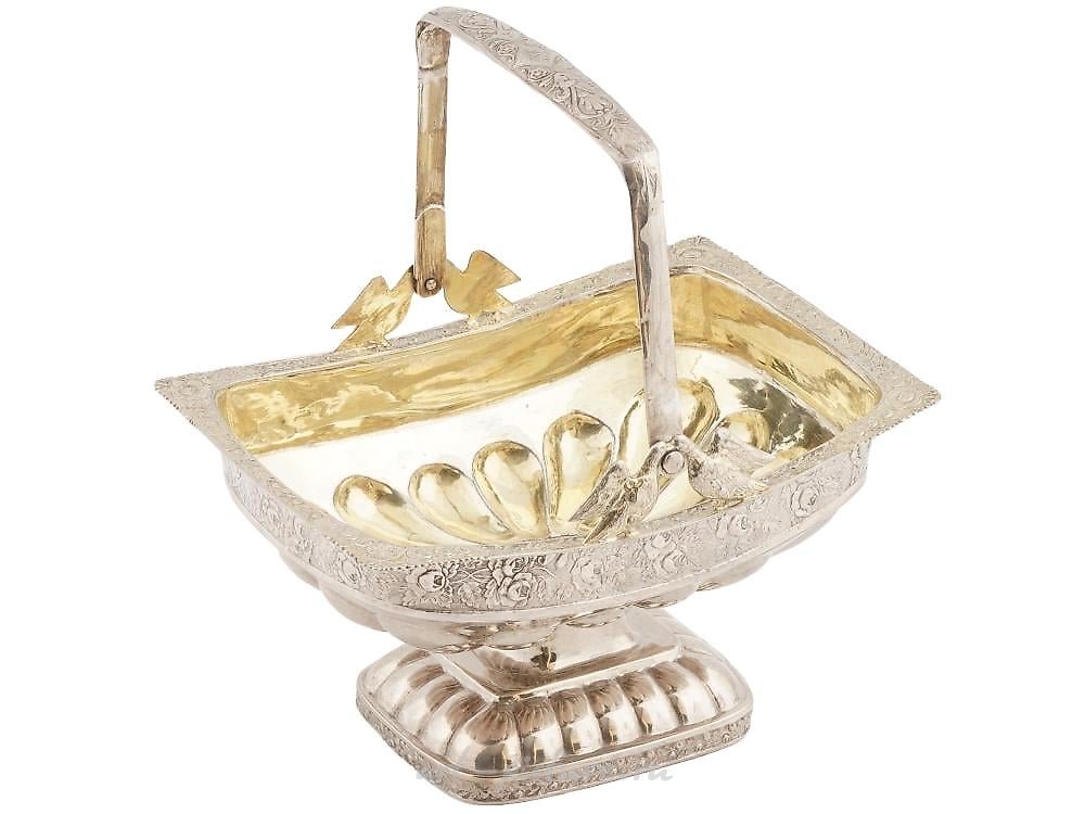 Russian silver , IMPERIAL RUSSIAN STERLING SILVER CANDY BASKET