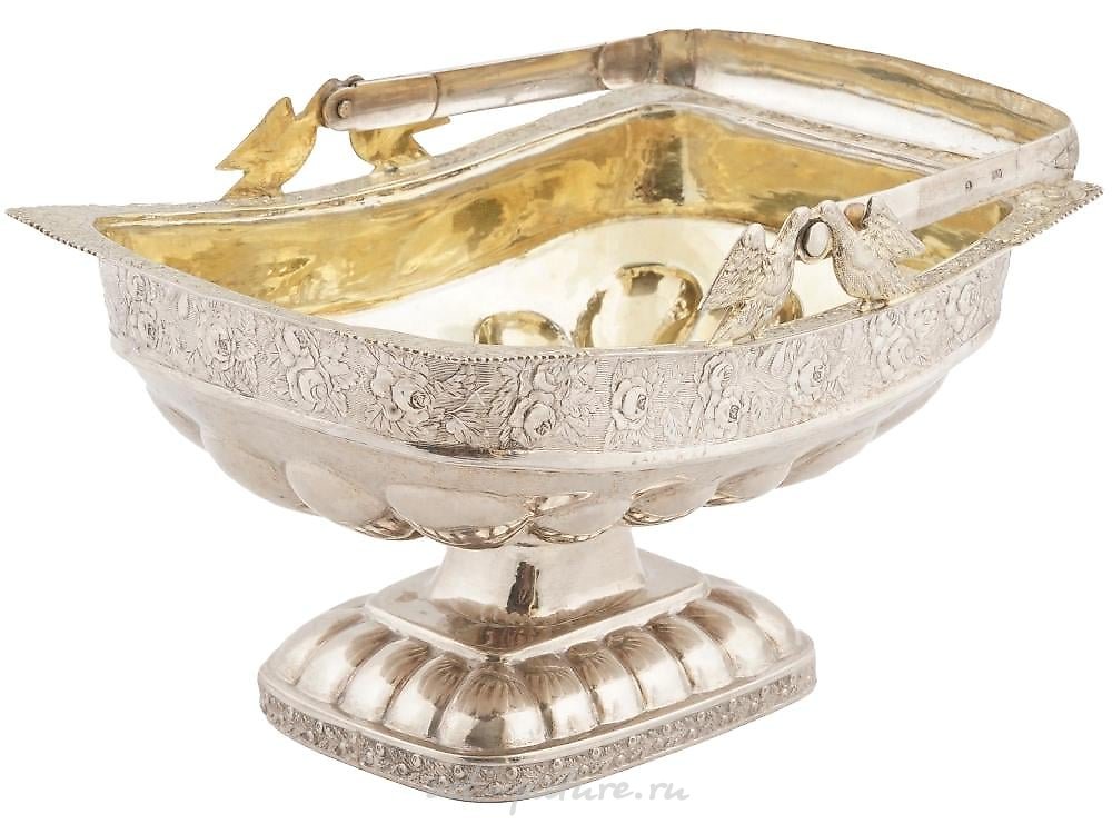 Russian silver , IMPERIAL RUSSIAN STERLING SILVER CANDY BASKET