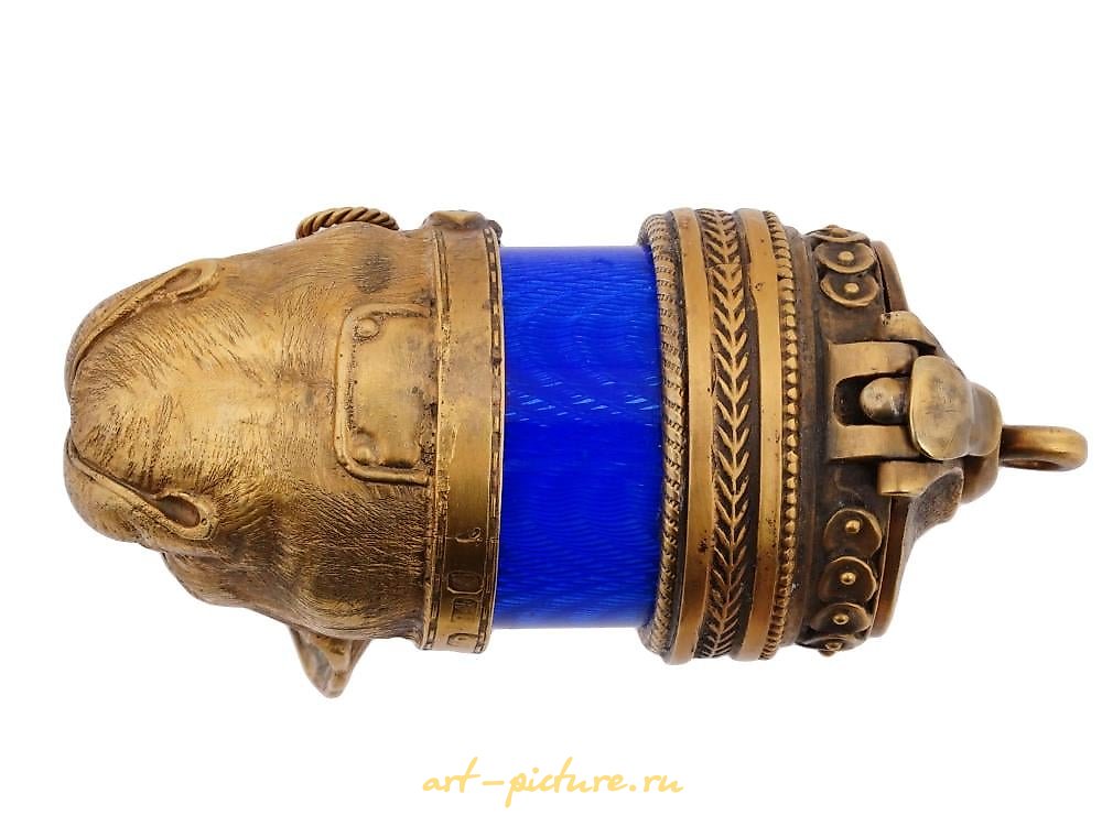 俄罗斯银 , 俄罗斯镀金银器，红宝石和钻石 - 药丸盒