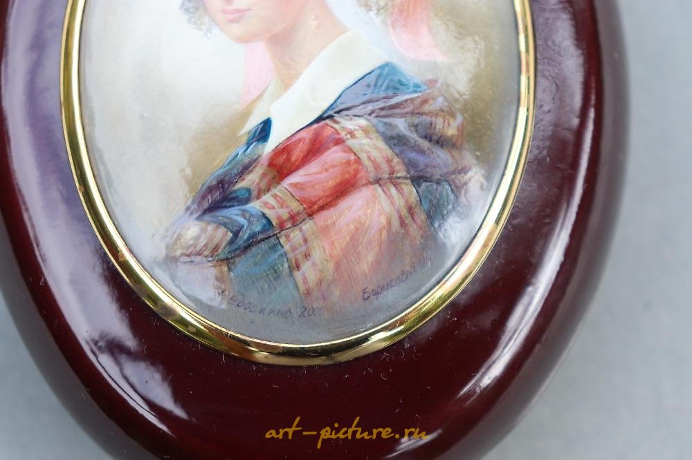 Русское серебро , Александра Россет-Смирнова (1809-1882), русская лаковая миниатюра Федоскино