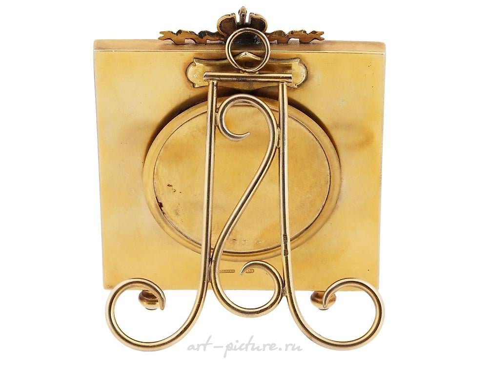 俄罗斯银 , 俄罗斯镀金银饰品，带有钻石的相框