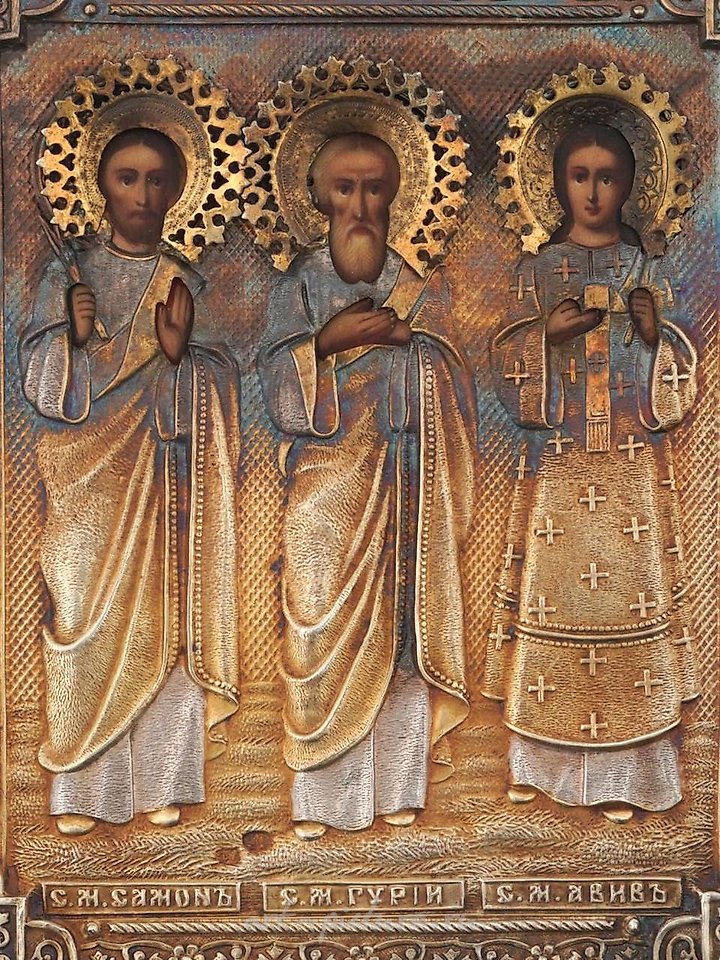 俄罗斯银 , 19世纪的古董俄罗斯东正教圣像