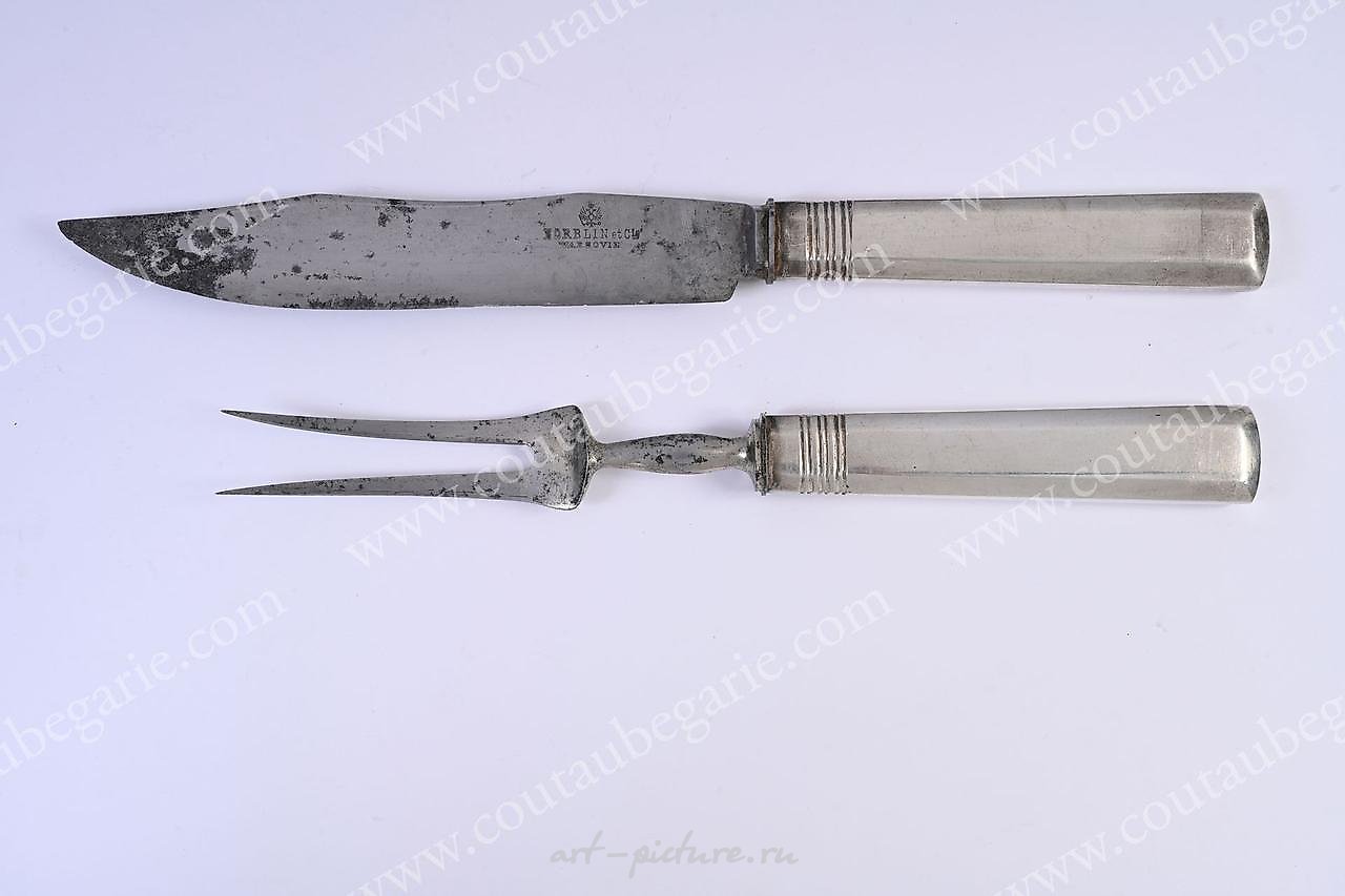 俄罗斯银 , 旅行餐具套装。