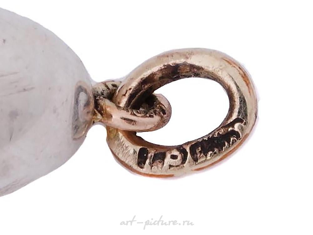 俄罗斯银 , 14k俄罗斯金吊坠，镶有紫石蛋