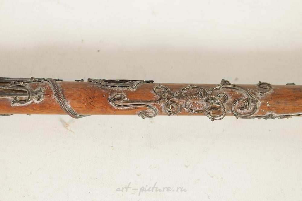 Russian silver , A LATE 19TH CENTURY NIELLO SILVER HANDLED WALKING CANE