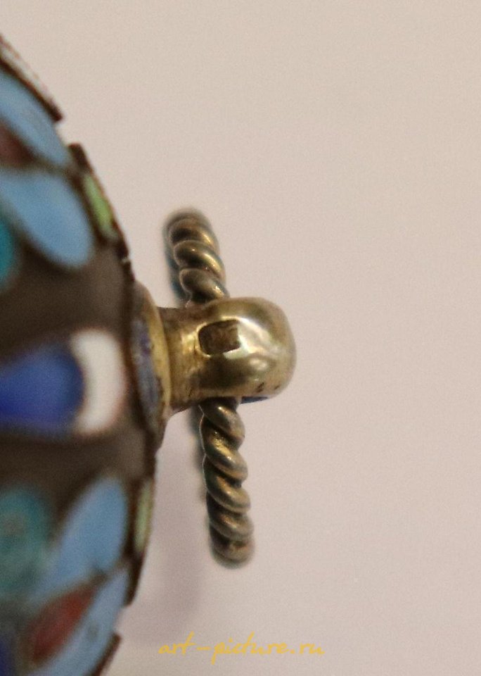 俄罗斯银 , 带有蓝色珐琅的俄罗斯帝国银蛋