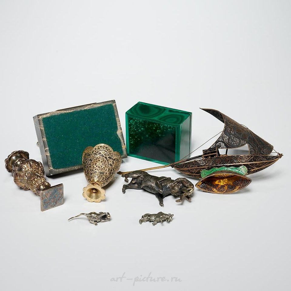 俄罗斯银 , 切割的半宝石