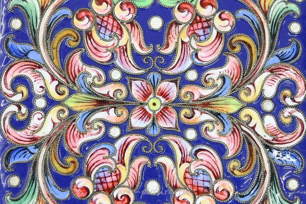 Русское серебро , Серебряная  пудреница в русском стиле