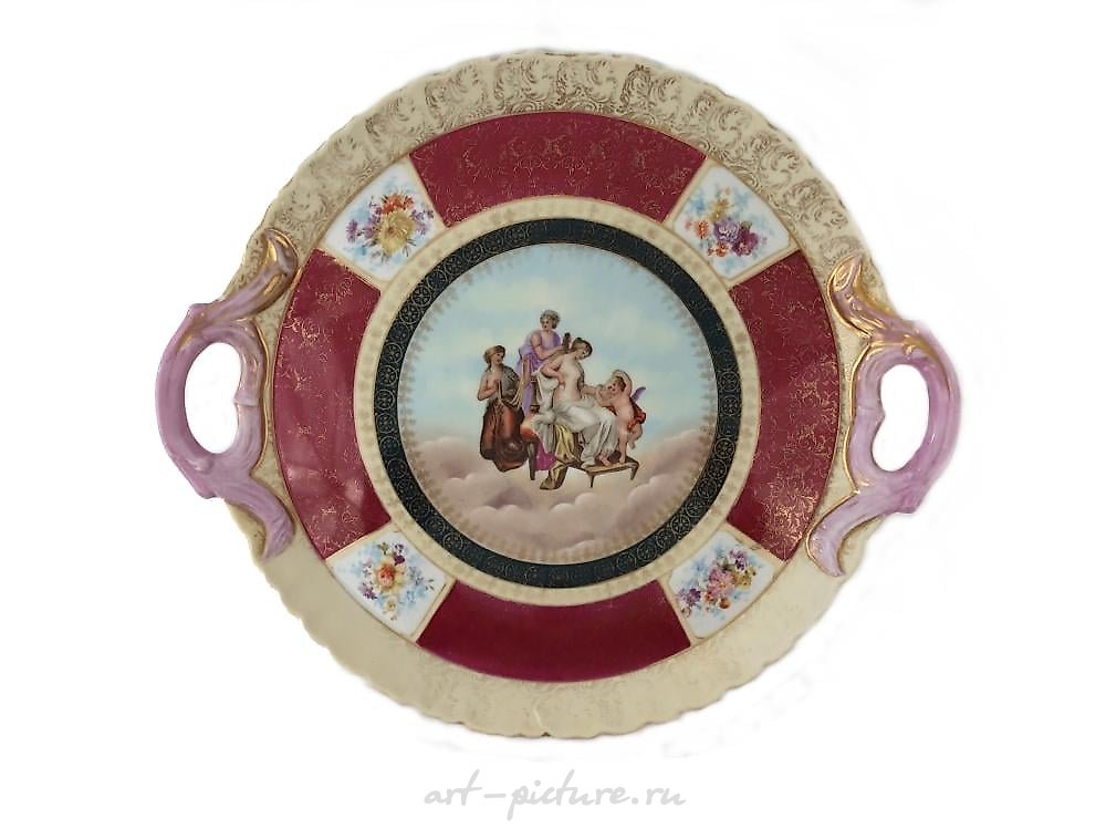 Royal Vienna Porcelain , Royal Vienna Gold Gilt Porcelain Plate