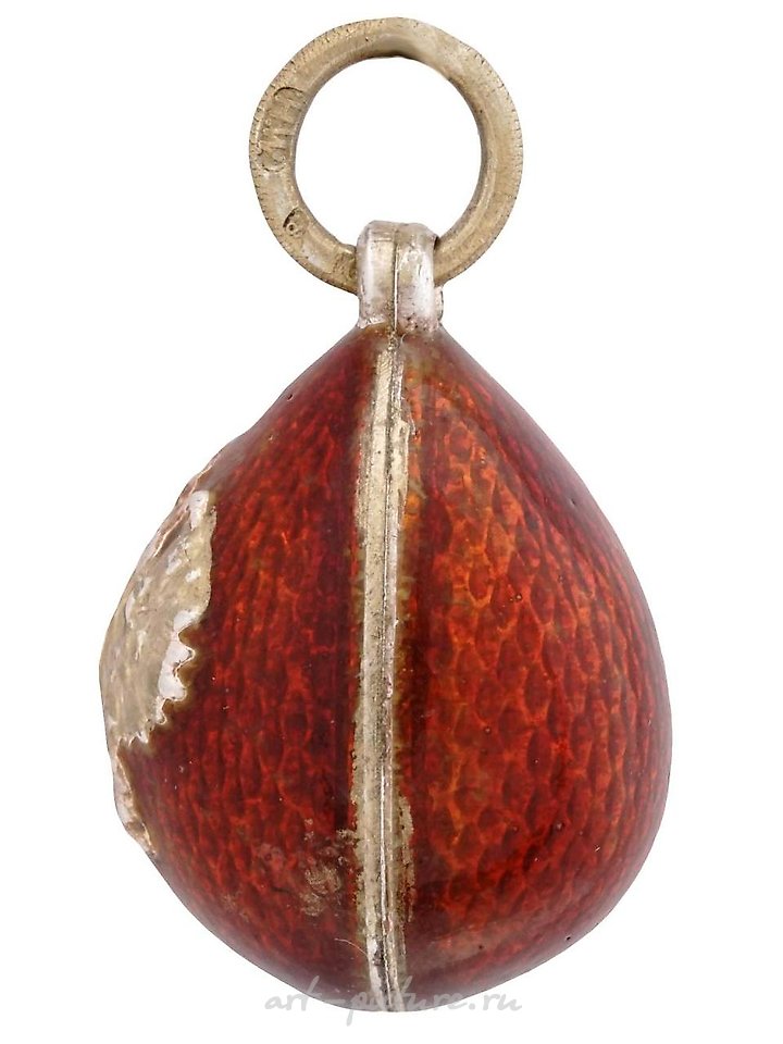 Russian silver , IMPERIAL RUSSIAN GILT SILVER ENAMEL EGG PENDANT