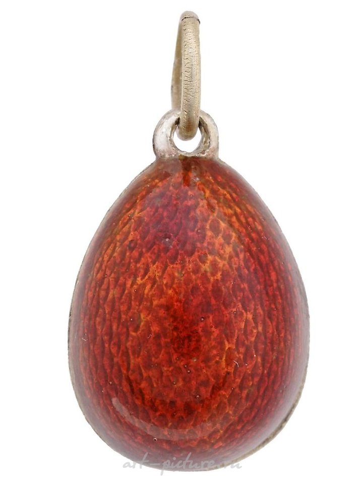 Russian silver , IMPERIAL RUSSIAN GILT SILVER ENAMEL EGG PENDANT
