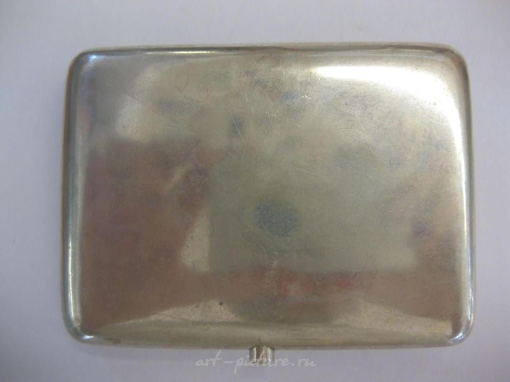 Russian silver , Levin Russian Imperial 84 silver cigarette case, 19th c