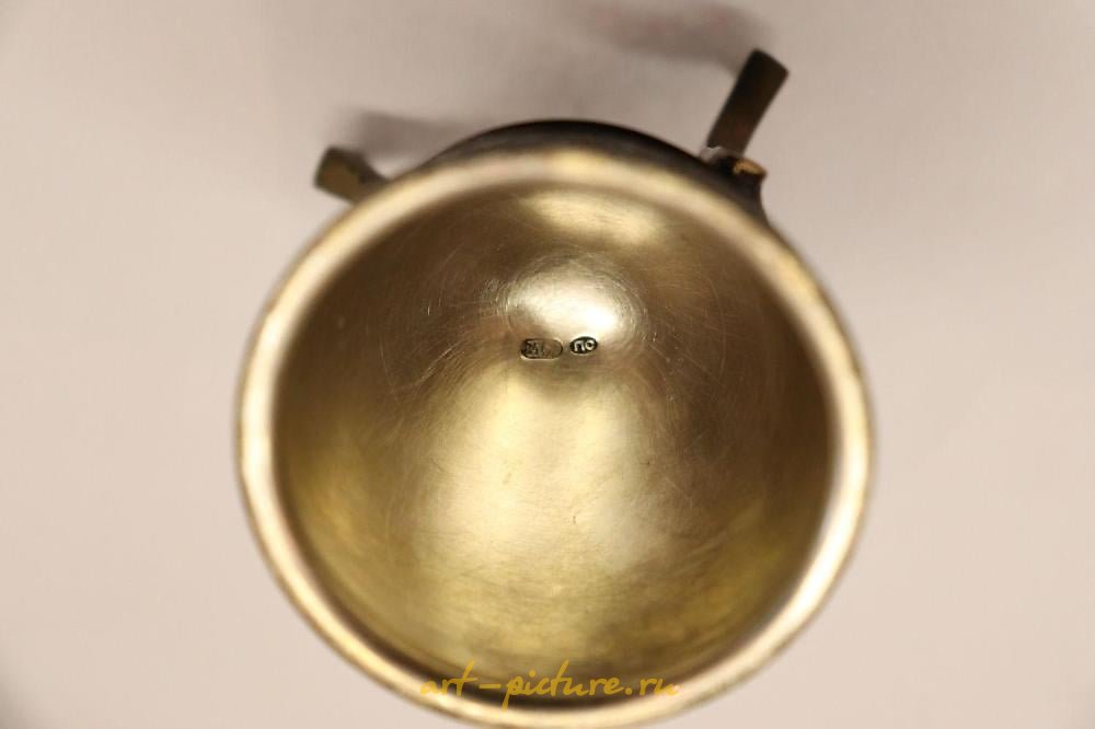 Русское серебро , Русское императорское серебряное яйцо с эмалью, Павел Сазиков, 1870-1...