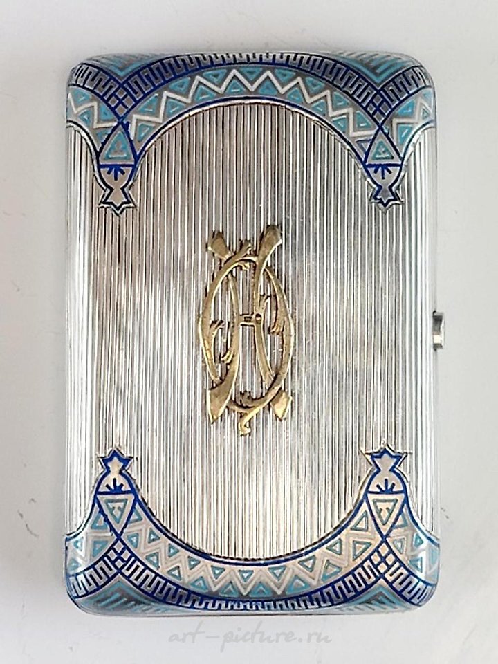 Russian silver , ANTIQUE RUSSIAN SILVER GOLD GEMSTONES CIGARETTE CASE