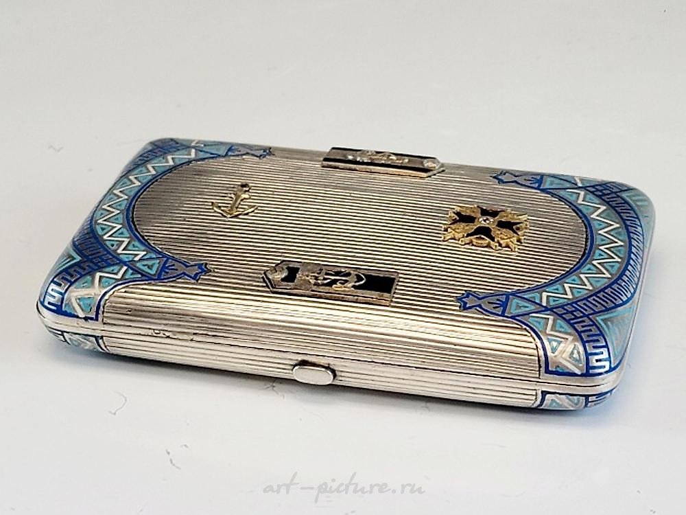 Russian silver , ANTIQUE RUSSIAN SILVER GOLD GEMSTONES CIGARETTE CASE