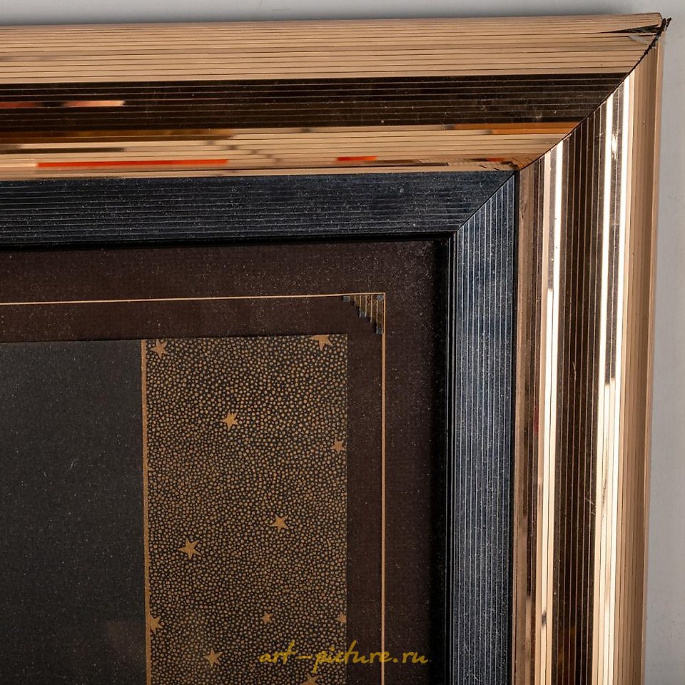 俄罗斯银 , 夜之女王，银色和金色箔的丝网印刷品