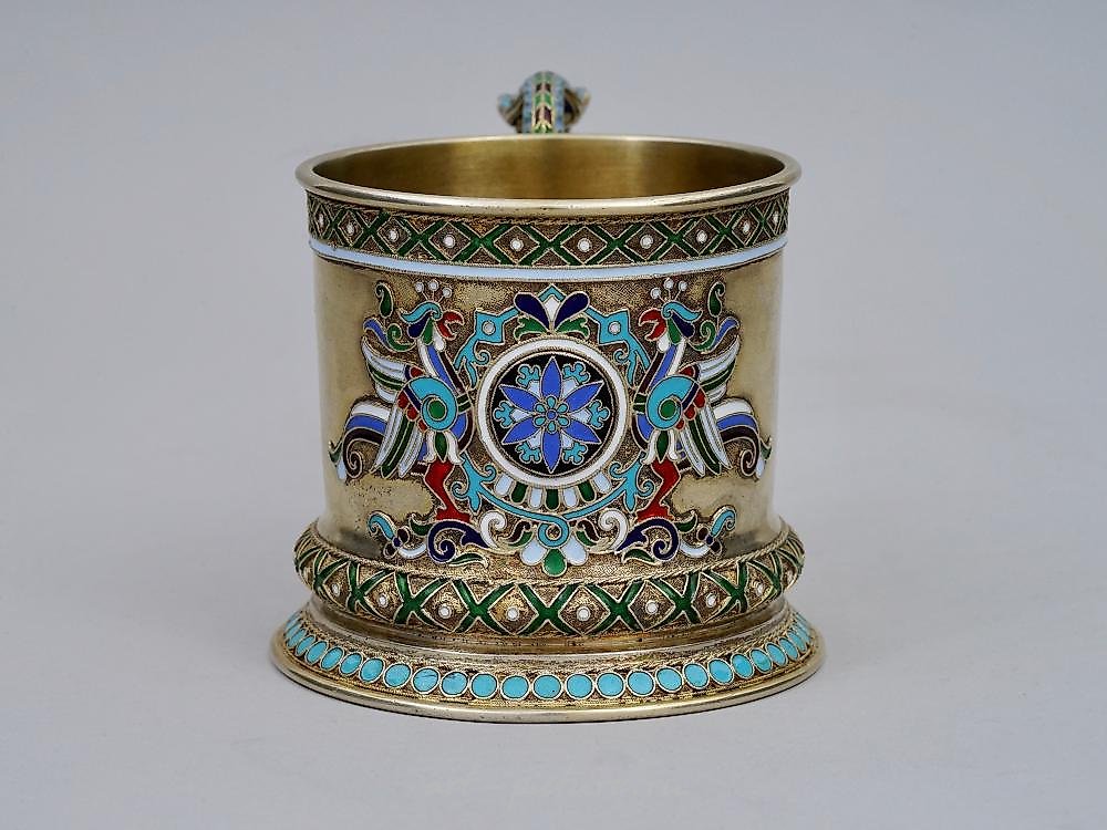 Русское серебро , Русский серебряный подстаканник. Павел Овчинников, 1900-е годы.