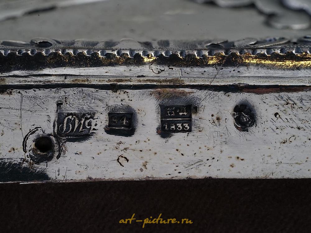 Russian silver , A RUSSIAN ICON OF CHRIST PANTOKRATOR IN SILVER OKLAD, 1833