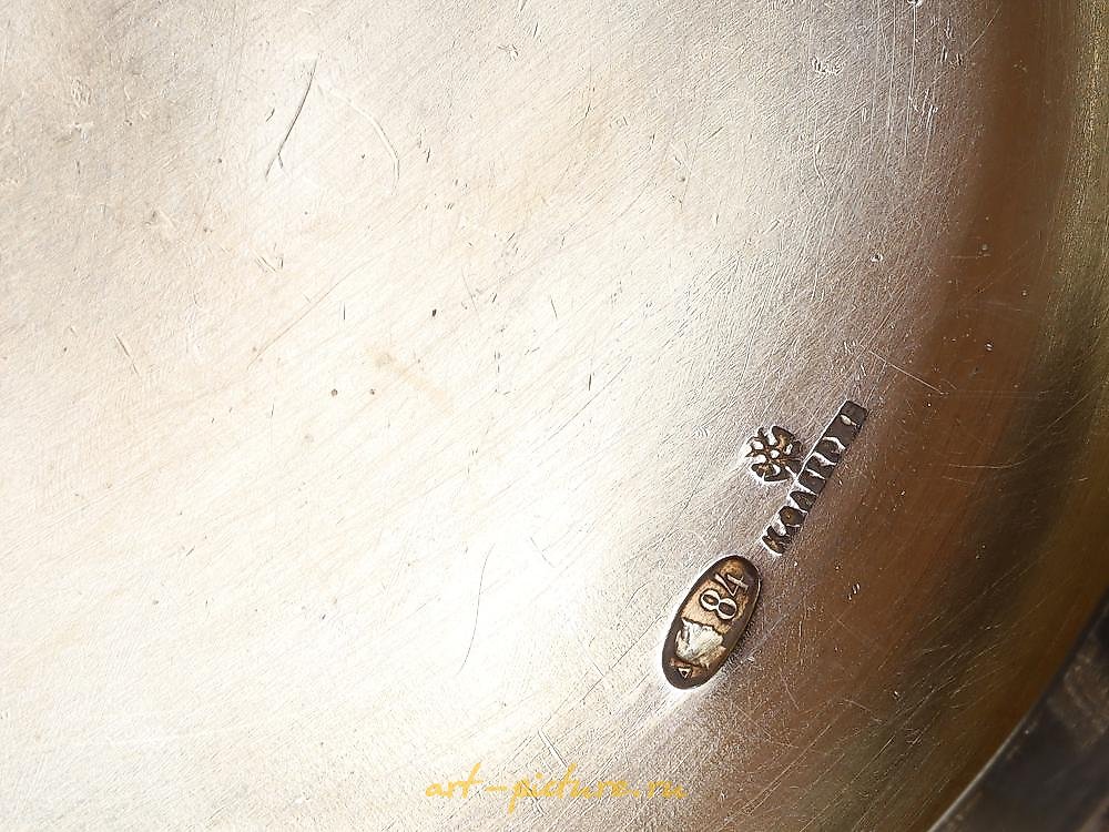 Russian silver , A RUSSIAN FABERGE SILVER-MOUNTED CUT-GLASS TOILETTE SET