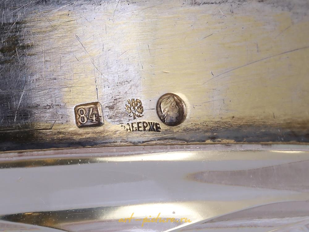 Russian silver , A RUSSIAN FABERGE SILVER-MOUNTED CUT-GLASS TOILETTE SET