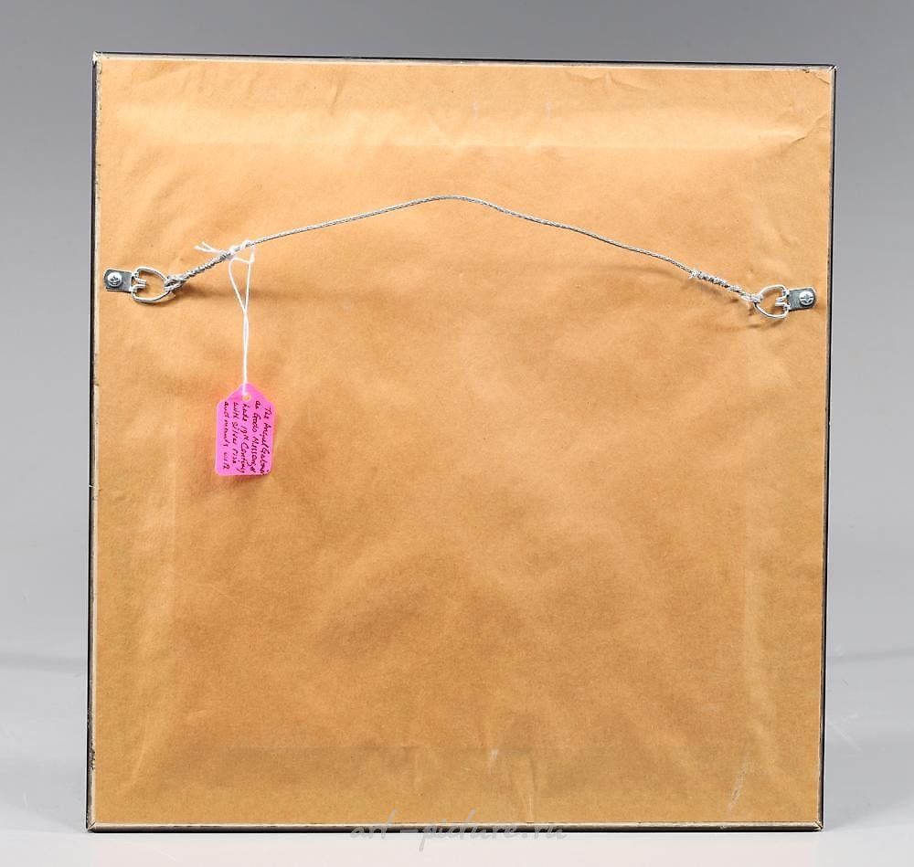 Russian silver , 19th century photolithograph mounted Russian icon with silver ...