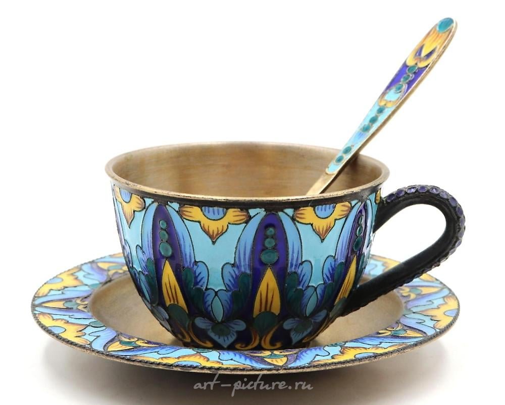 Russian silver , Antique Figural Sterling Silver Cup