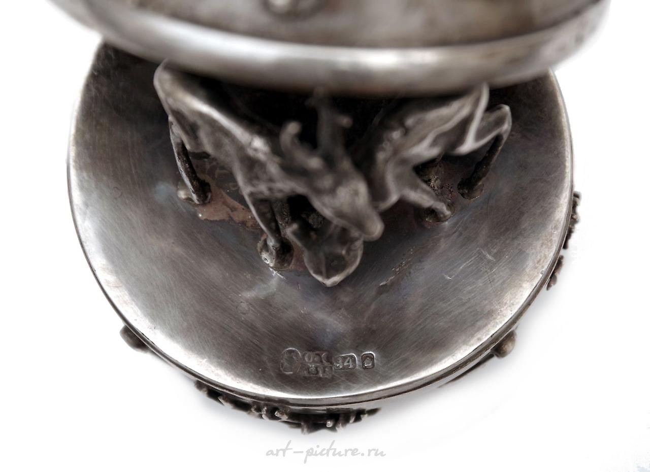 Русское серебро , Императорское русское серебряное  яйцо мастер Киприан Лабецкий