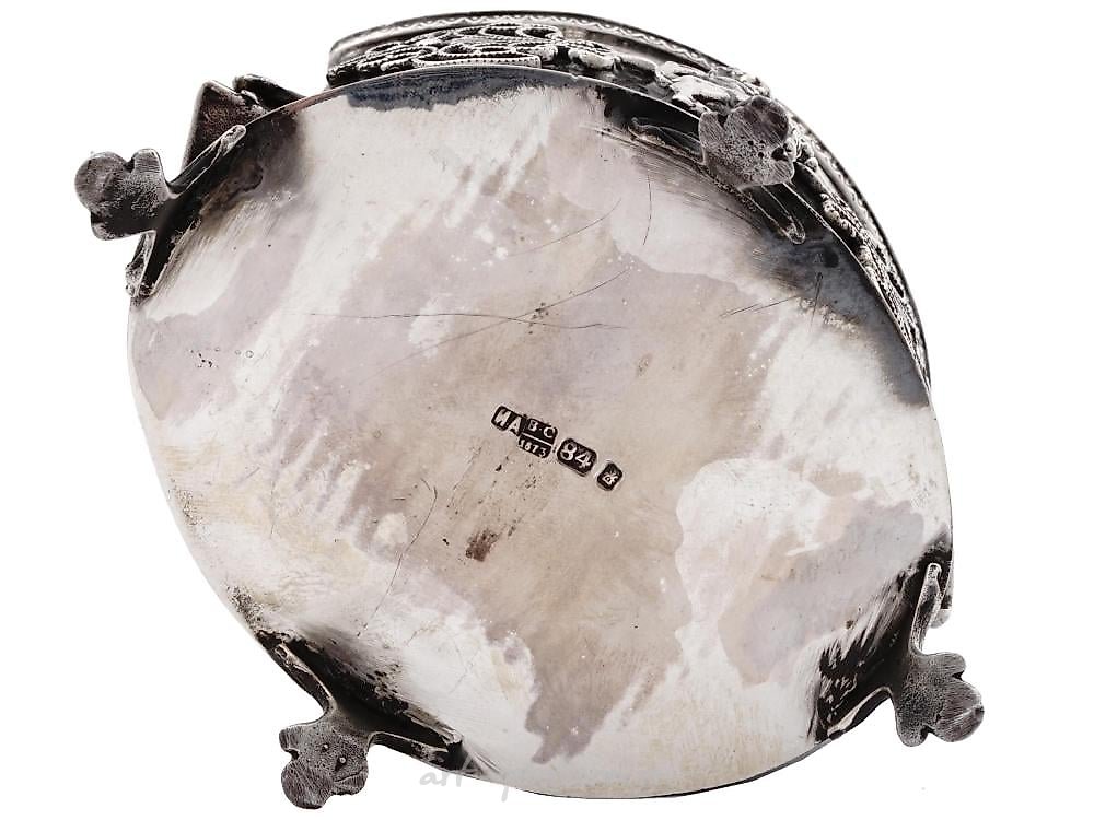 Russian silver , RARE 84 SILVER JUDAICA RUSSIAN IMPERIAL INKWELL