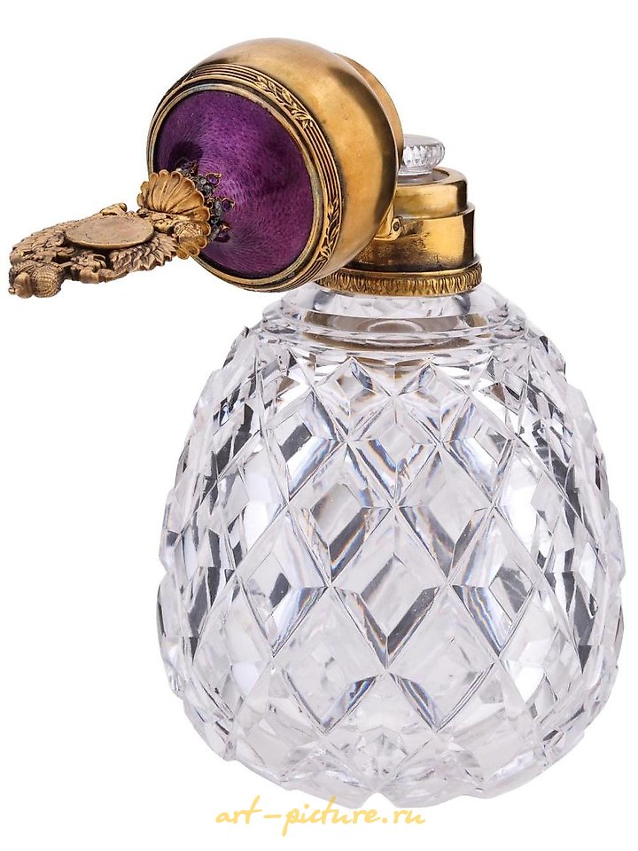 俄罗斯银 , 俄罗斯镀金银釉，红宝石，钻石 - 瓶子