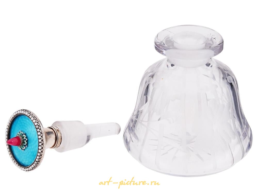 俄罗斯银 , 俄罗斯银质珐琅香水瓶，镀金88