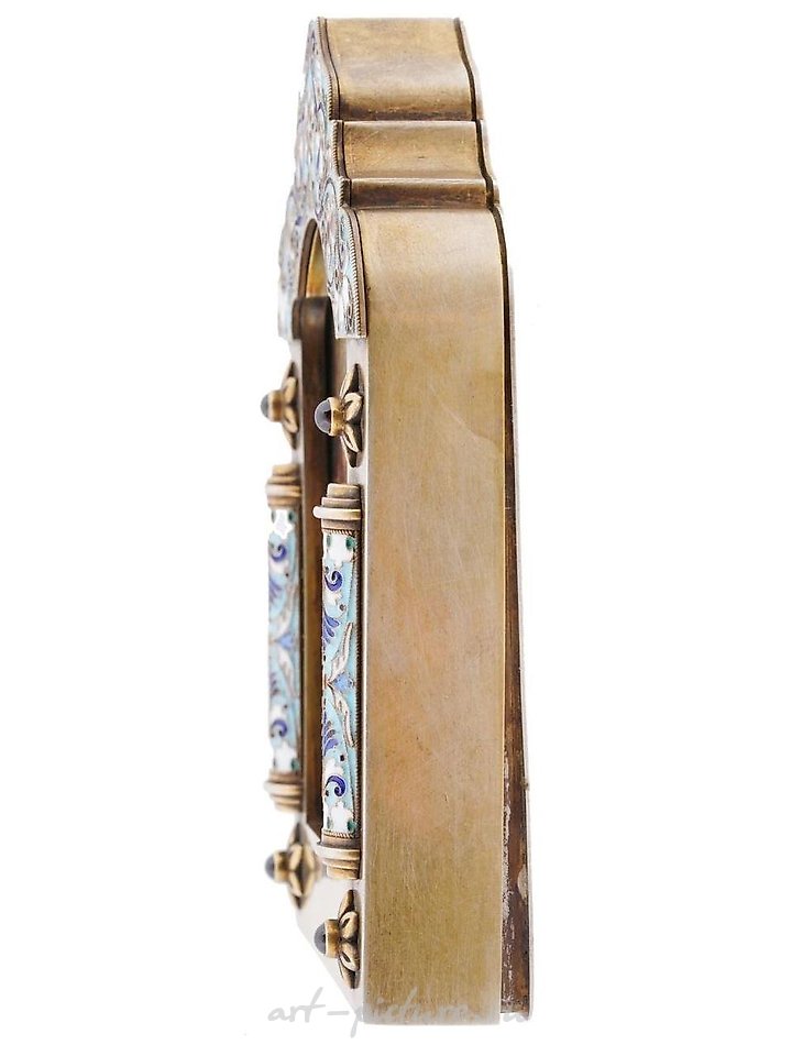 Russian silver , RUSSIAN 84 SILVER AND ENAMEL ICON OF SAINT VLADIMIR