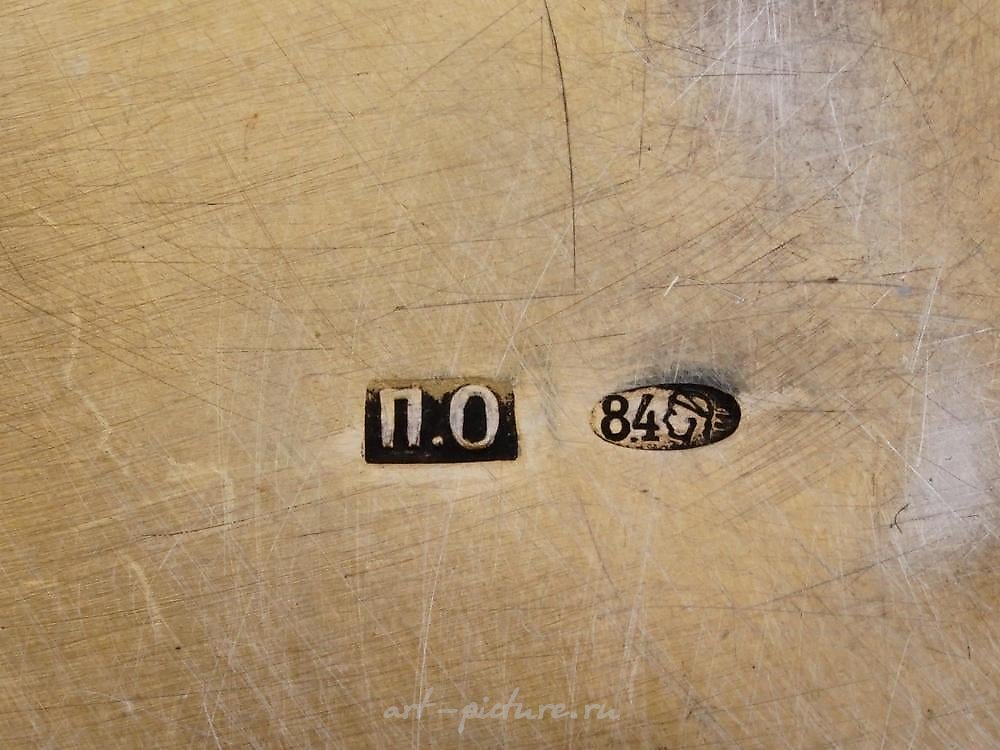 Russian silver , RUSSIAN 84 SILVER AND ENAMEL ICON OF SAINT VLADIMIR