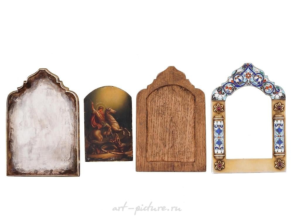 Russian silver , RUSSIAN 84 SILVER AND ENAMEL ICON OF SAINT VLADIMIR