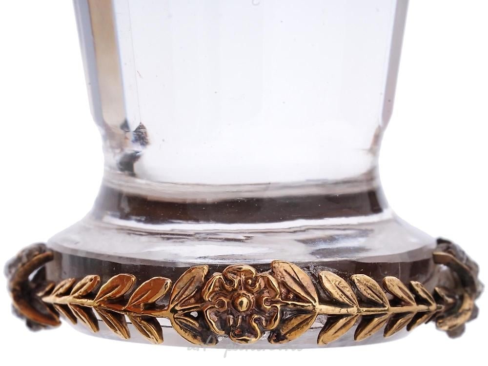 俄罗斯银 , 俄罗斯银质印章，由雕刻的水晶制成，头部上刻有"MФ"字母组合。