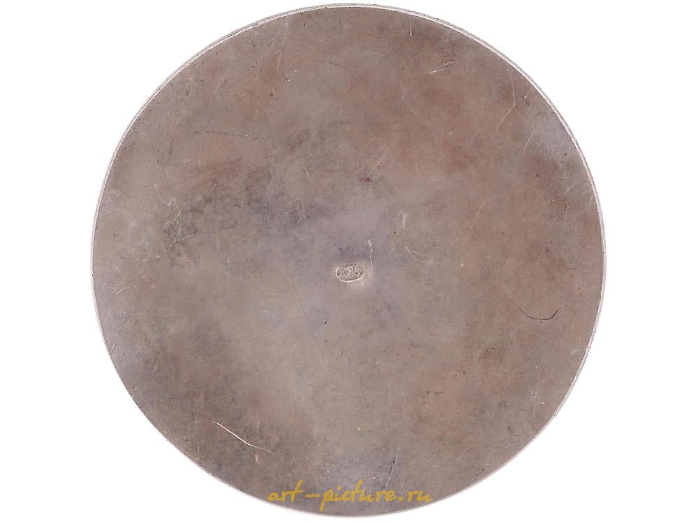 俄罗斯银 , 古董俄罗斯银色墨水器，手工制作，来自布哈拉。